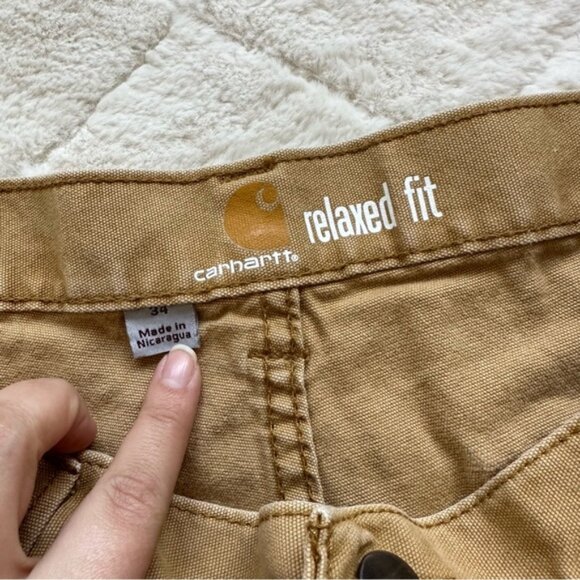 Carhartt | "Hickory Brown" Rugged Flex Relaxed Fit Canvas Work Shorts | Size 34 - Picture 6 of 11
